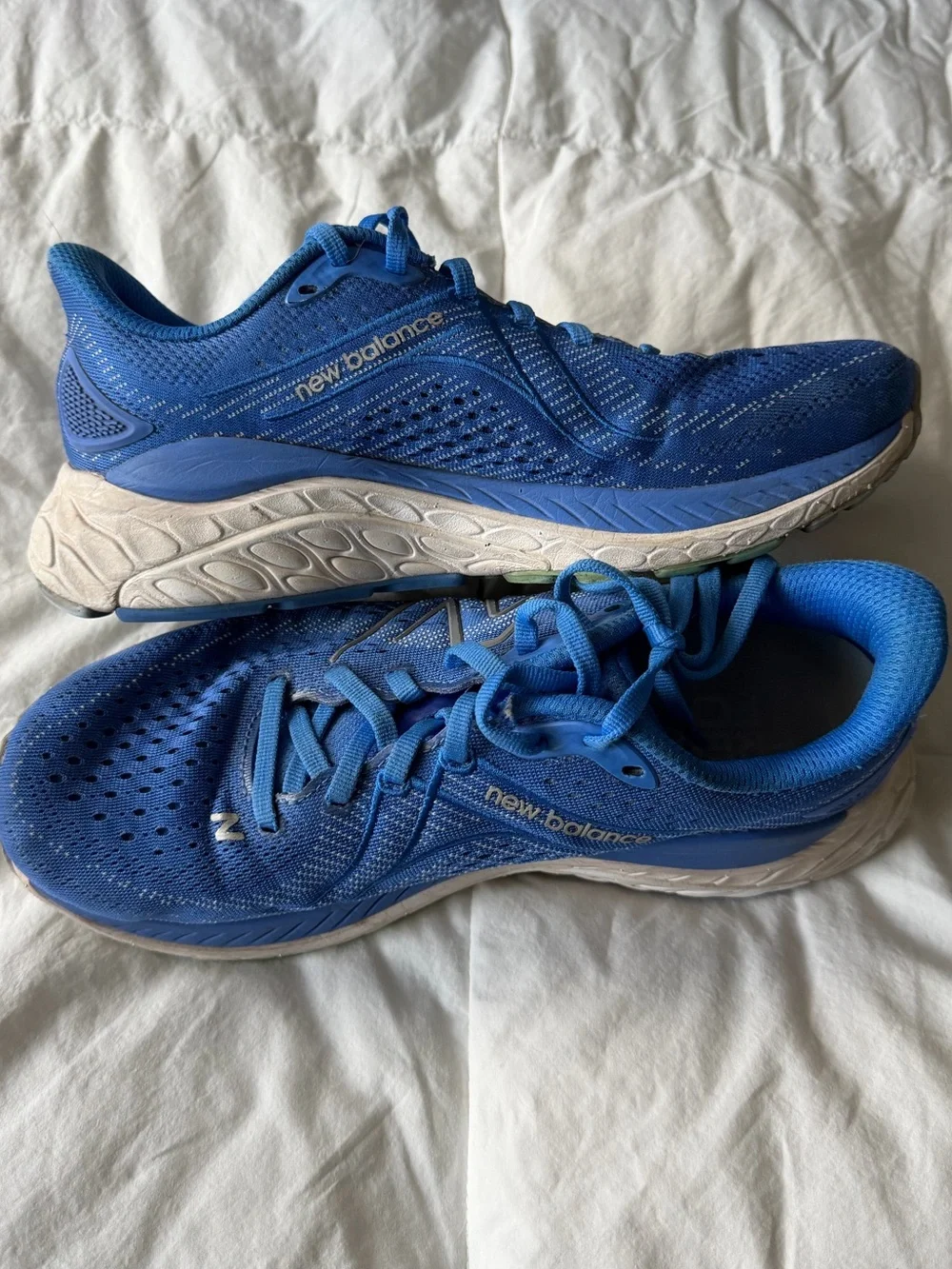 New Balance Blue and Green Athletic Sneakers